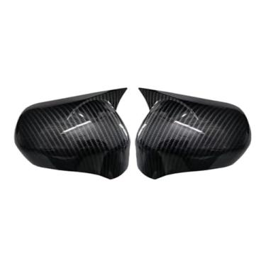 Imagem de Capas de asa para Civic 8Th 2005-2011 capa de espelho lateral retrovisor de carro tampa de asa capa de porta externa adesivo de moldura de acabamento externo capa traseira (padrão de fibra de carbono)
