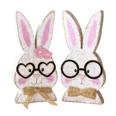 Imagem de Centros De Mesa Para A Páscoa,Conjunto de Decoração com Coelho de para Travessa em Camadas,Placas Para Centro De Mesa - Para Cozinha, Sala De Estar, Escritório, Prateleira, Lareira, Entrada E Interior