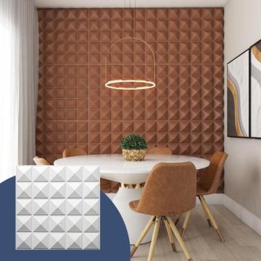 Imagem de 24 Placas Revestimento 3d Decorativo 50x50cm Muros Piramidal - REVEST3