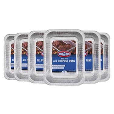 Imagem de Kingsford Fôrmas de alumínio extra resistentes para churrasco, 24 unidades | Fôrmas de alumínio descartáveis ideais para cozinhar, assar, cozinhar e fumar | Prato de atrito seguro e descartável