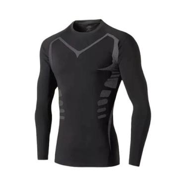 Imagem de Camiseta De Compressão Masculina De Secagem Rápida Para Corrida, Fitne