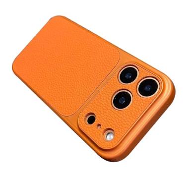 Imagem de LYJSMGZ Capa à prova de choque para iPhone 17 Pro Max/Air/17 Pro/17, cobertura total de lente ultra-limão, capa de telefone à prova de poeira, capa anti-impressão digital, laranja, 17 Pro Max
