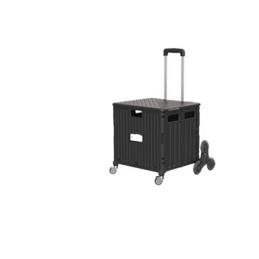 Imagem de Caixa de armazenamento multifuncional de grande capacidade para veículos, carrinho de compras dobrável, organizador universal de porta-malas (rosa)