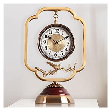 Imagem de U5GAAALPPQ9 Relógio de mesa novo chinês relógio de mesa relógios casa sala decoração decoração relógio de mesa relógio de personalidade retro relógio de mesa decorativo (tamanho: A-2) ()