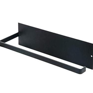 Imagem de Suporte de rolo de papel higiênico acessório de papel de cozinha suporte de parede suporte de papel higiênico aço inoxidável acessórios de toalha de tecido de banheiro suportes de rack (cor: Svart