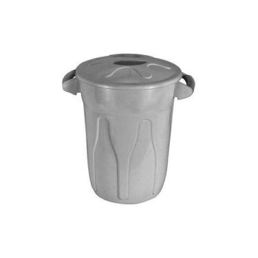 Imagem de Lixeira Redonda 100 Litros Tipo Balde Cinza - jsn