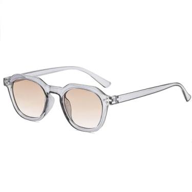 Imagem de Óculos de Sol UV400 - Cor Jelly com Estampa de Leopardo, Rebites e Lentes Degradê para Homens e Mulheres, Ideais para Esportes ao Ar Livre, Corrida e Ciclismo, Cinza Champagne