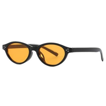 Imagem de Óculos de Sol UV400 - Olho de Gato Punk Estampa Leopardo Rebite Para Homens e Mulheres Esportes ao Ar Livre Corrida Ciclismo, Preto e Laranja