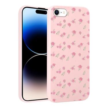 Imagem de FBHGLOA Capa para iPhone 16e 6,1 polegadas Girly Pink Floral Polka Dot Capa de Flor Rosa com Pontos da Moda Antiqueda Macio TPU Proteção de Lentes À Prova de Choque Funda para Mulheres Meninas