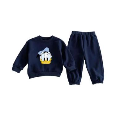 Imagem de Conjunto De Moletom Com Estampa De Cartoon Stitch Para Meninas, Hoodie