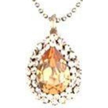 Imagem de Colar Armazem Rr Bijoux Gota Cristal Laranja