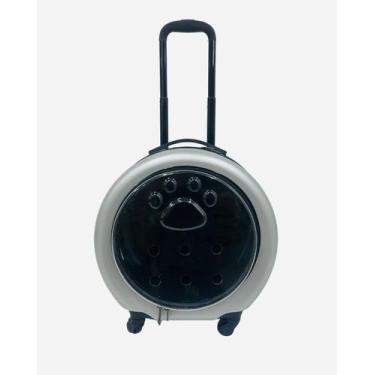 Imagem de Mochila Pet com Rodinha Visão Panorâmica Segurança Ventilação Conforto