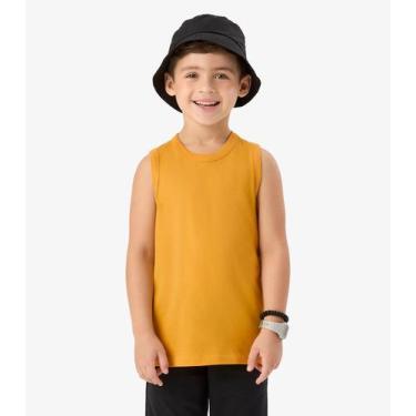 Imagem de Regata Básica Infantil Masculina Rovi Kids Amarelo, 16, Amarelo