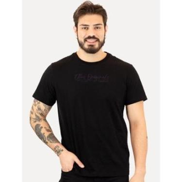 Imagem de Camiseta Ellus Masculina Cotton Fine Originals Classic Preta-Masculino