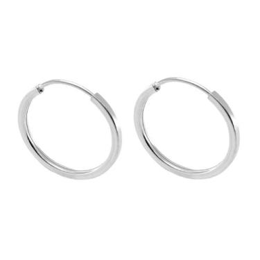 Imagem de Brinco Argola Fio Quadrado 17mm Prata 925 - Belas Joias