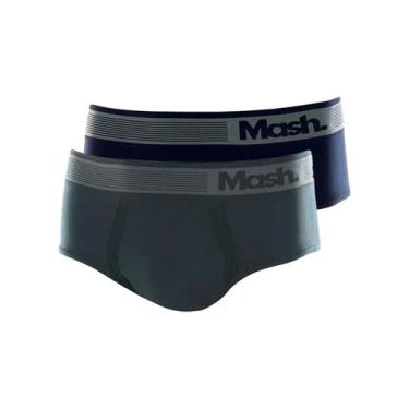 Imagem de Kit com 2 Cueca Slip Mash 713.02 Colorido, Azul, G