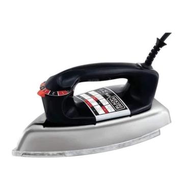 Imagem de Ferro de Passar a Seco Black & Decker com Cabo Anatômico Preto - 110v