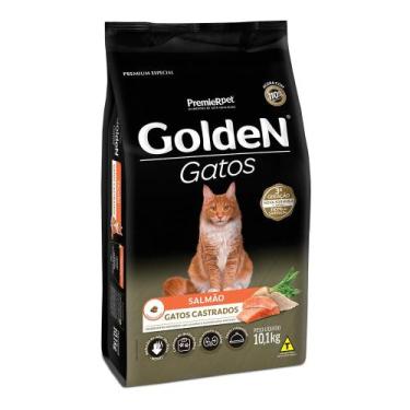 Imagem de Ração Golden Gatos Adultos Castrados Salmão - 10.1 Kg - Premier