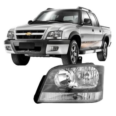 Imagem de Farol S10 Blazer Pitbull 2001/2011 Mascara Cinza Esquerdo - Zeene