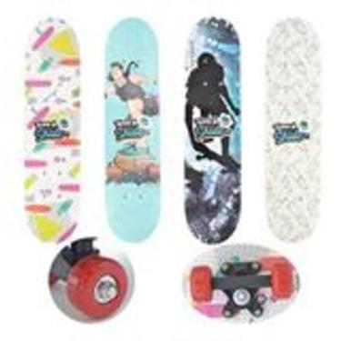 Imagem de Skate Infantil Radical Turma Do Skate - Toys, Azul claro