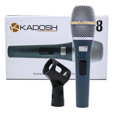 Imagem de Microfone Com Fio Dinâmico Cardioide Kadosh K98 Com Bag E Cachimbo Lin