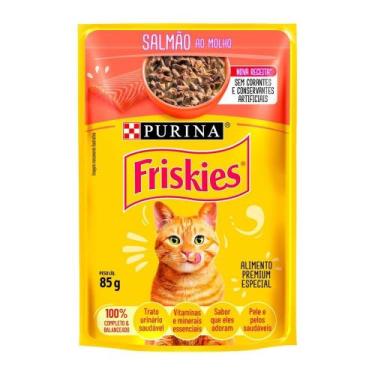 Imagem de Ração Friskies para Gatos Adultos Salmão ao Molho Sachê 85g - Embalage