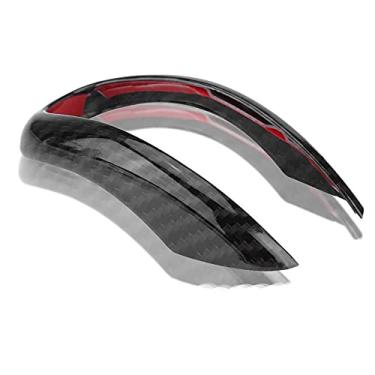 Imagem de Keenso - Botão de câmbio decorativo de fibra de carbono para Stelvio/Giulia, ABS, 100% preto, normal