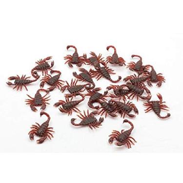 Imagem de EBTOYS 100 peças de escorpiões de plástico falsos realista imitação de inseto Halloween adereços de brincadeira suprimentos de festa