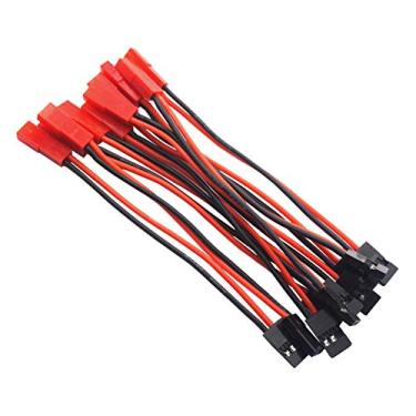 Imagem de Pacote com 10 ventoinhas de refrigeração de luzes de LED para carro RC Lipo, plugue fêmea JST para receptor macho JR, 20 AWG
