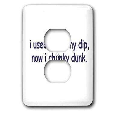 Imagem de 3dRose lsp_4344_6 I Used to Skinny Dip Now I Chunky Dunk 2 Plug Outlet Cover