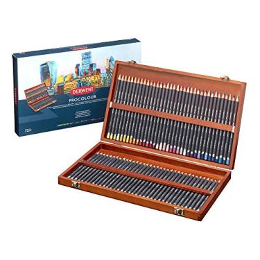Imagem de Derwent, Lápis de Cor Permanente Procolour 72 Cores Estojo Madeira, 2302524