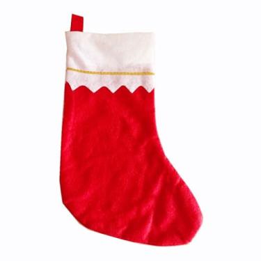 Imagem de Meias de Natal Meias de tecido não tecidas Saco de Presente Pendurado Ornamentos de Árvore de Natal Decorações de Natal 2024 Decorações de Árvore de Natal de Ano Novo