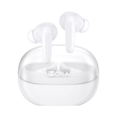 Imagem de Fone de Ouvido Sem Fio 1Hora Aut207b Bluetooth Branco Design Compacto e Leve Áudio Alta Performance Compativel com Dispositivo Android e Ios