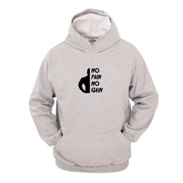 Imagem de Moletom Masculino Canguru Flanelado No Pain No Gain Inverno