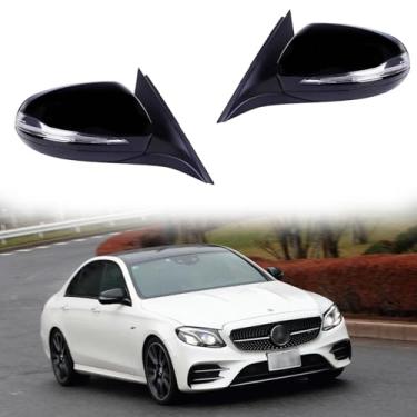 Imagem de Conjunto de espelho retrovisor de carro adequado para Mercedes Benz 2016-2020 W213 E200 E240 L260 L300 Espelho lateral retrovisor lateral para acessórios Mercedes Benz dobrável elétrico, ponto cego