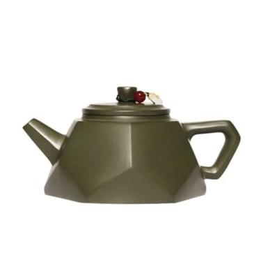 Imagem de Infusor de chá com filtro de argila roxa de 230 ml de cerâmica chinesa Zisha artesanal de lama verde