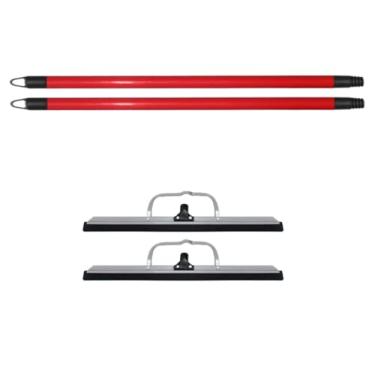 Imagem de 2 Unidades Rodo Para Limpeza Grande De Alumínio Eva Duplo 60Cm Com Reforço Puxa E Seca Banheiro Multiuso Com 2 Cabos de 1,20m…