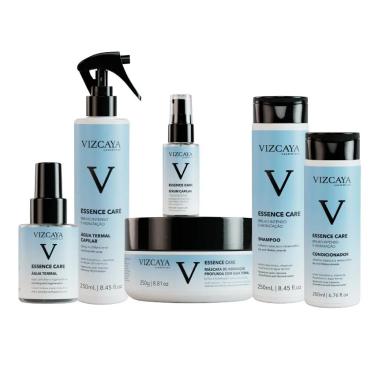 Imagem de Kit Shampoo + Condicionador + Água Termal Capilar + Máscara  + Sérum Capilar + Água Termal Skin Essence Care - Vizcaya Kit