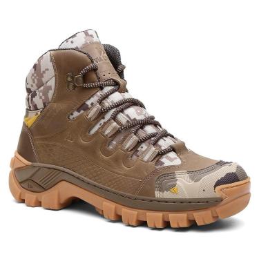 Imagem de Bota Masculina Adventure de Couro Legitimo para Trilhas Montanhismo Hiking Coturno Masculino 2024-Masculino
