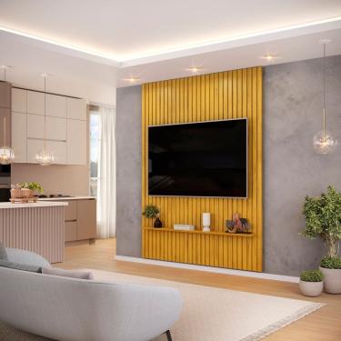 Imagem de Painel Ripado Trento 183x240cm em Mdf Cedro