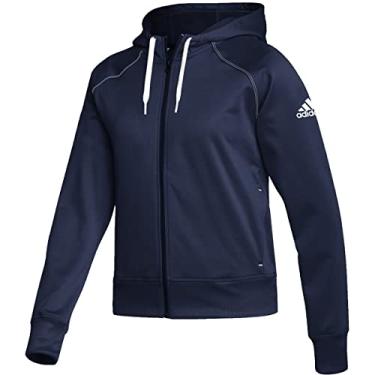Imagem de adidas Moletom com capuz feminino Stadium com zíper M