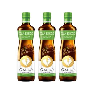 Imagem de Kit Azeite De Oliva Gallo Clássico Extravirgem - 3 Unidades De 500ml C