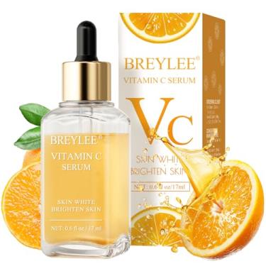 Imagem de Sérum de vitamina C para rosto, soro facial BREYLEE vitamina C, soro hidratante facial, sérum antienvelhecimento para cuidados com a pele, clareando a pele com ácido hialurônico, vitamina E, retinol,