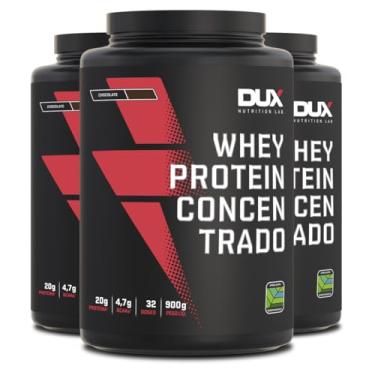 Imagem de Kit 3 Whey Protein Concentrado Dux Chocolate 900g