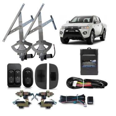 Imagem de Kit Vidro Eletrico L200 Triton 2011 2012 2013 Diante + Trava - Sp. Rep
