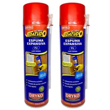 Imagem de 2 Espuma Expansiva PU 500ml Isolamento Acústico Porta Janela Telhado B