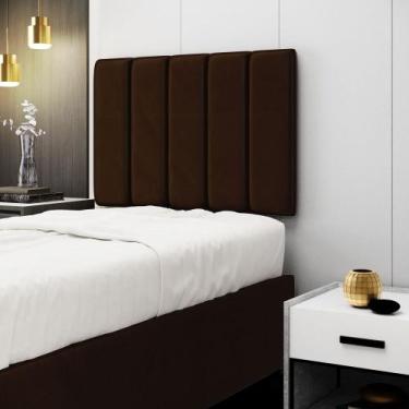 Imagem de Painel Nashira 100 / N-027 Veludo Marrom Chocolate - ARADECOR, Marrom 