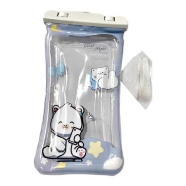 Imagem de BaotyJie Bolsa de Telefone à Prova D'água com Cordão de Tela, Bolsa Fofa Flutuante E à Prova D'água para Esportes Ao Ar Livre E Praia, Urso Branco