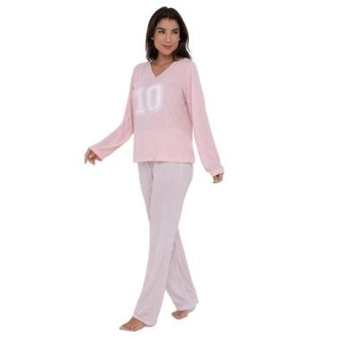 Imagem de Pijama Feminino Longo Pellin 210101 Estampado, Rosa, G