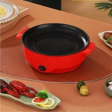 Imagem de Frigideira Elétrica Antiaderente de Cozinha Portátil 600w Alimentos El